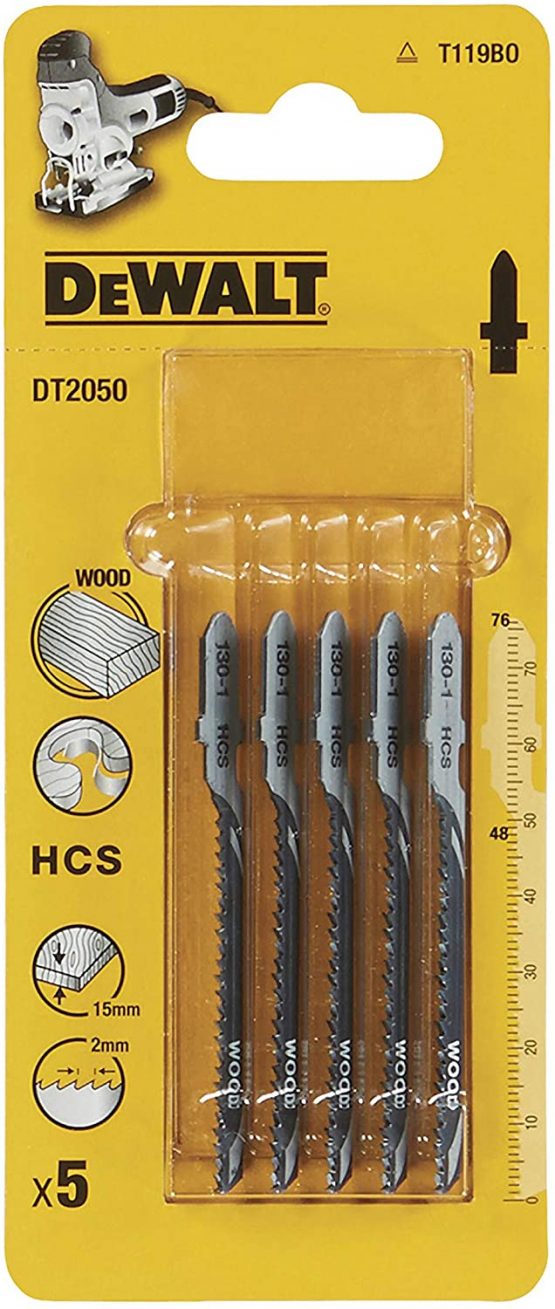 DeWalt DT2050-QZ T119BO Jigsaw Blades for Wood (Pack of 5) - Image 2
