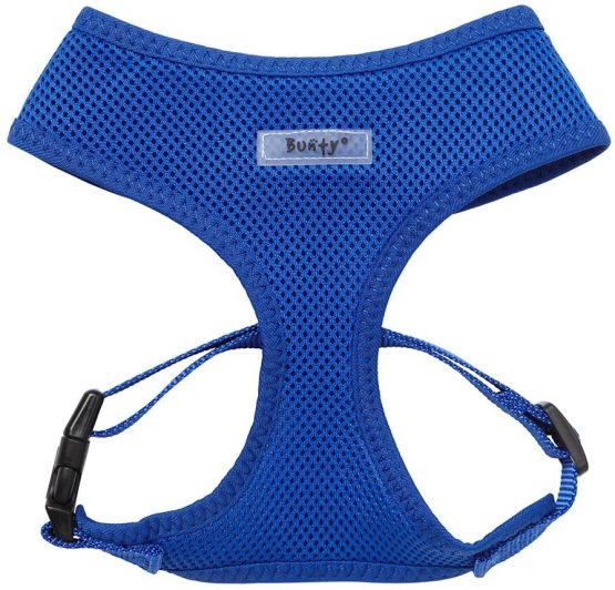 Bunty Soft Comfortable Mesh Breathable Fabric Dog Puppy Pet Adjustable Harness (Small, Blue)