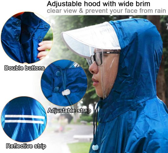 MAGARROW Outdoor Rain Poncho Waterproof Reflective Raincoat Poncho for Men Women Adult Outdoor Cycling Camping Hiking - Image 3