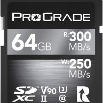 SD UHS-II 64GB Card V90 –Up to 250MB/s Write Speed and 300 MB/s Read Speed | For Professional Vloggers, Filmmakers, Photographers & Content Curators – By Prograde Digital
