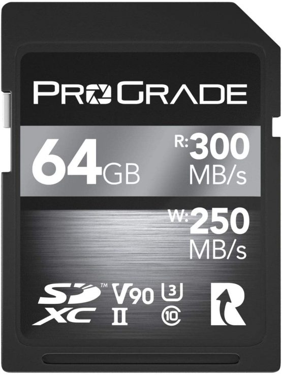 SD UHS-II 64GB Card V90 –Up to 250MB/s Write Speed and 300 MB/s Read Speed | For Professional Vloggers, Filmmakers, Photographers & Content Curators – By Prograde Digital