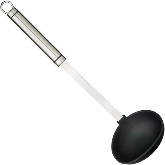 KitchenCraft Professional Soup Ladle with Non Stick Safe Nylon Head, Stainless Steel, 33 cm