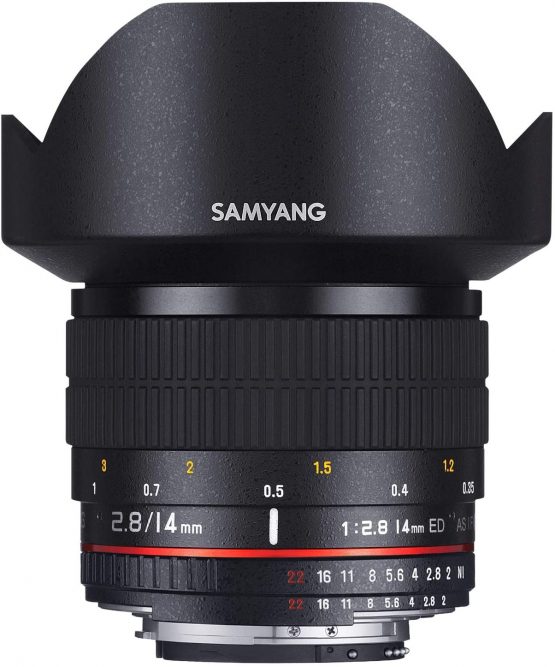SAMYANG AE 14mm f / 2.8 ED IF UMC wide angle Lens - for Nikon