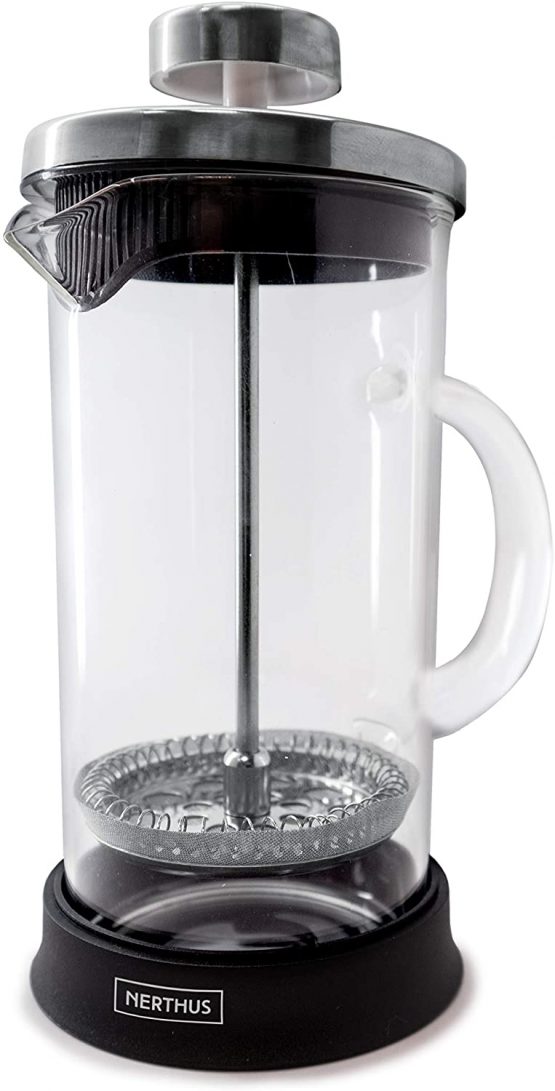 Nerthus French Press Coffee Maker 350 ml, Glass, 12 oz - Image 2