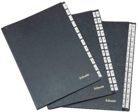 Leitz 1114219 Folder with 12 Partitions Black Fibre Board - Image 2