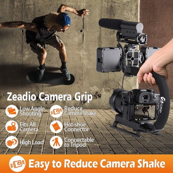 Zeadio Video Action Handheld Stabilizer with Smartphone Video Rig for all Camera Action camera Camcorder and Smartphones - Image 2