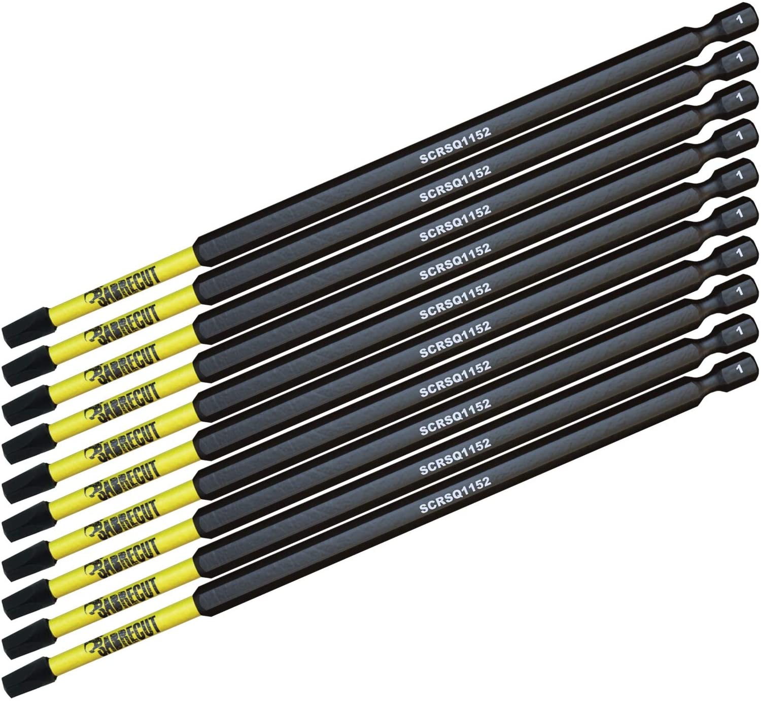10 x SabreCut SCRSQ1152_10 152mm SQ1 Square Magnetic Impact Screwdriver Driver Bits Set Single Ended Heavy Duty - Image 2