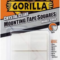 Gorilla 3044110 Mounting Tape Squares Crystal Clear