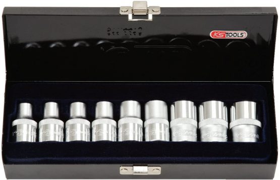 KS Tools 911.4410 1/2" TX E Socket set, 9 pcs, E10-E24
