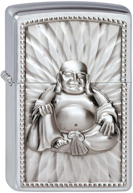 ZIPPO Windproof Lighter | Long Lasting ZIPPO Lighter | Use ZIPPO Lighter Fluid| Refillable Lighter | For Cigarettes Cigars Candles | Pocket Lighter Fire Starter | Buddha Emblem with 108 Pearls