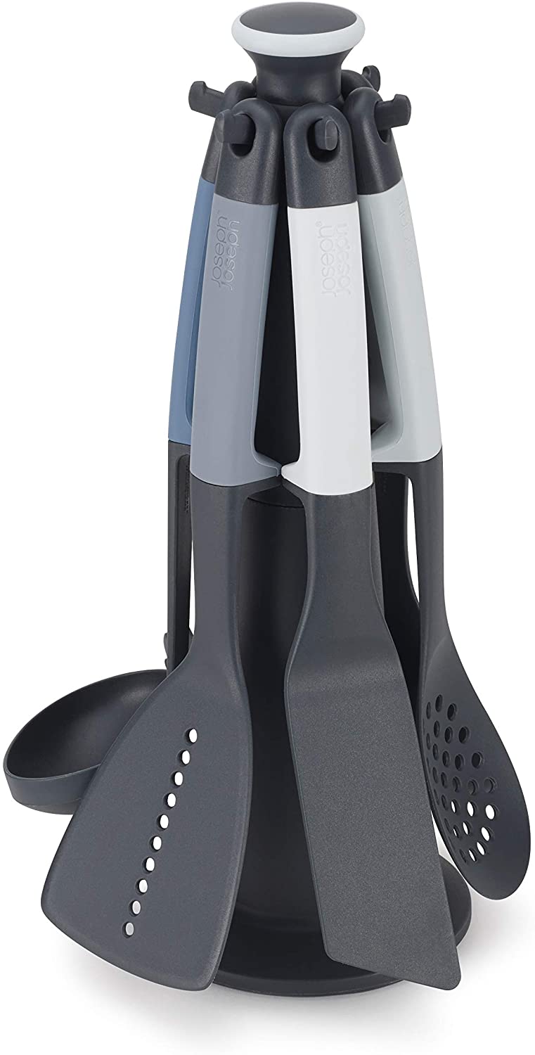 Joseph Joseph Elevate, Kitchen Tools & Gadgets Carousel 6-Piece Utensil Set including Rotating Stand