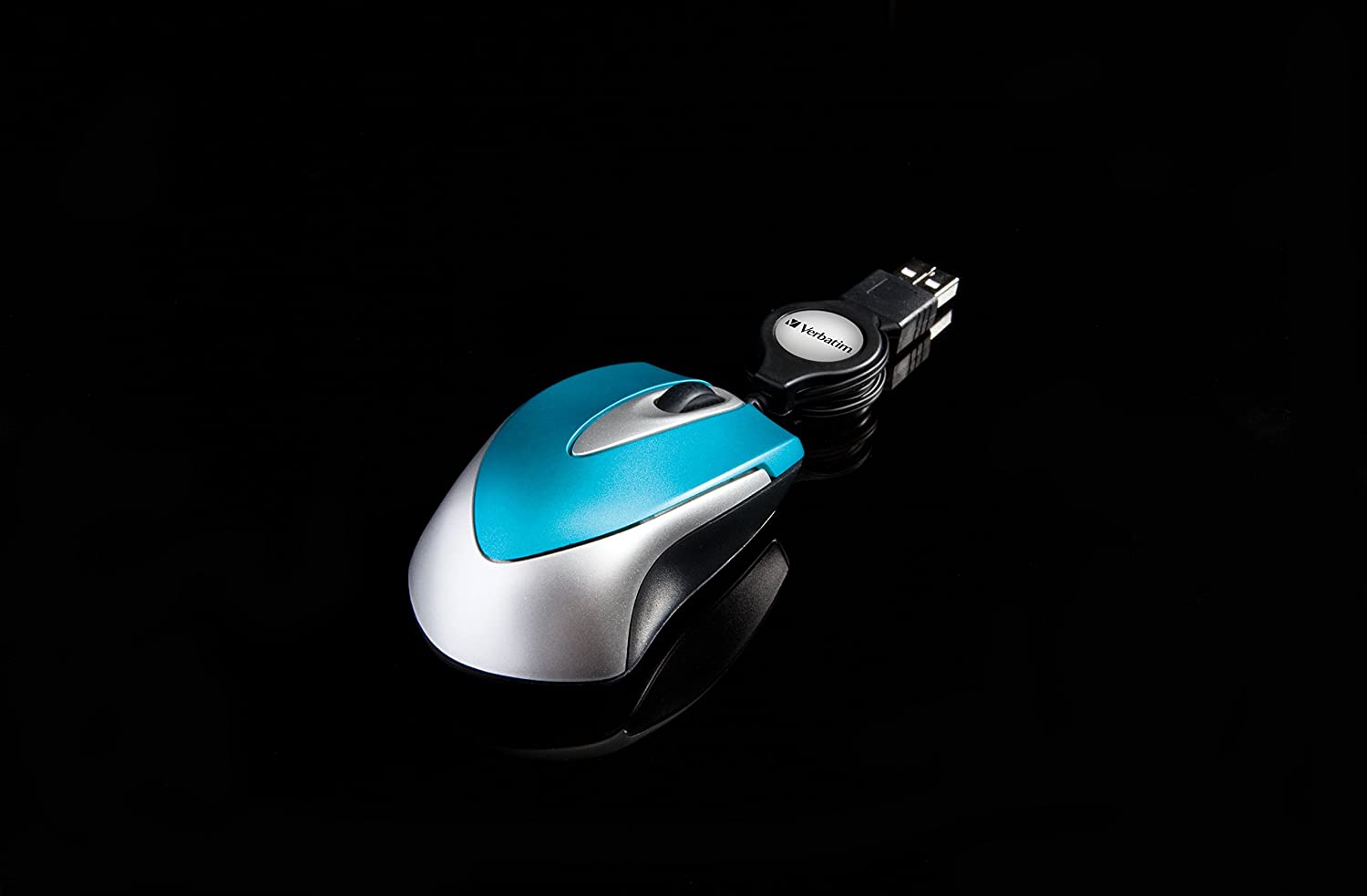 Verbatim Go Mini - USB Optical Travel Mouse with Retractable Cable, caribbean blue - Image 3