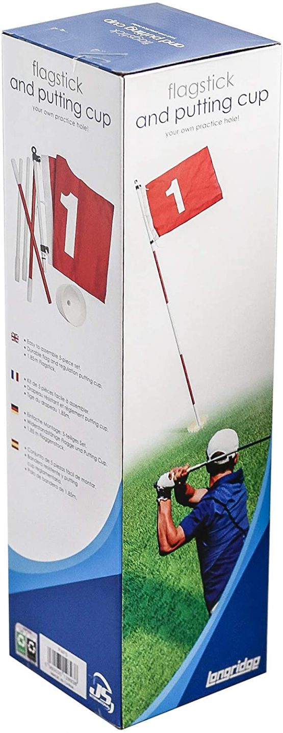 Longridge - Backyard Flag Stick (6ft), white & red, 45cm, PAFS - Image 2