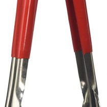 Genware NEV-CCT23R Colour Coded Tong, Stainless Steel, 23 cm, Red