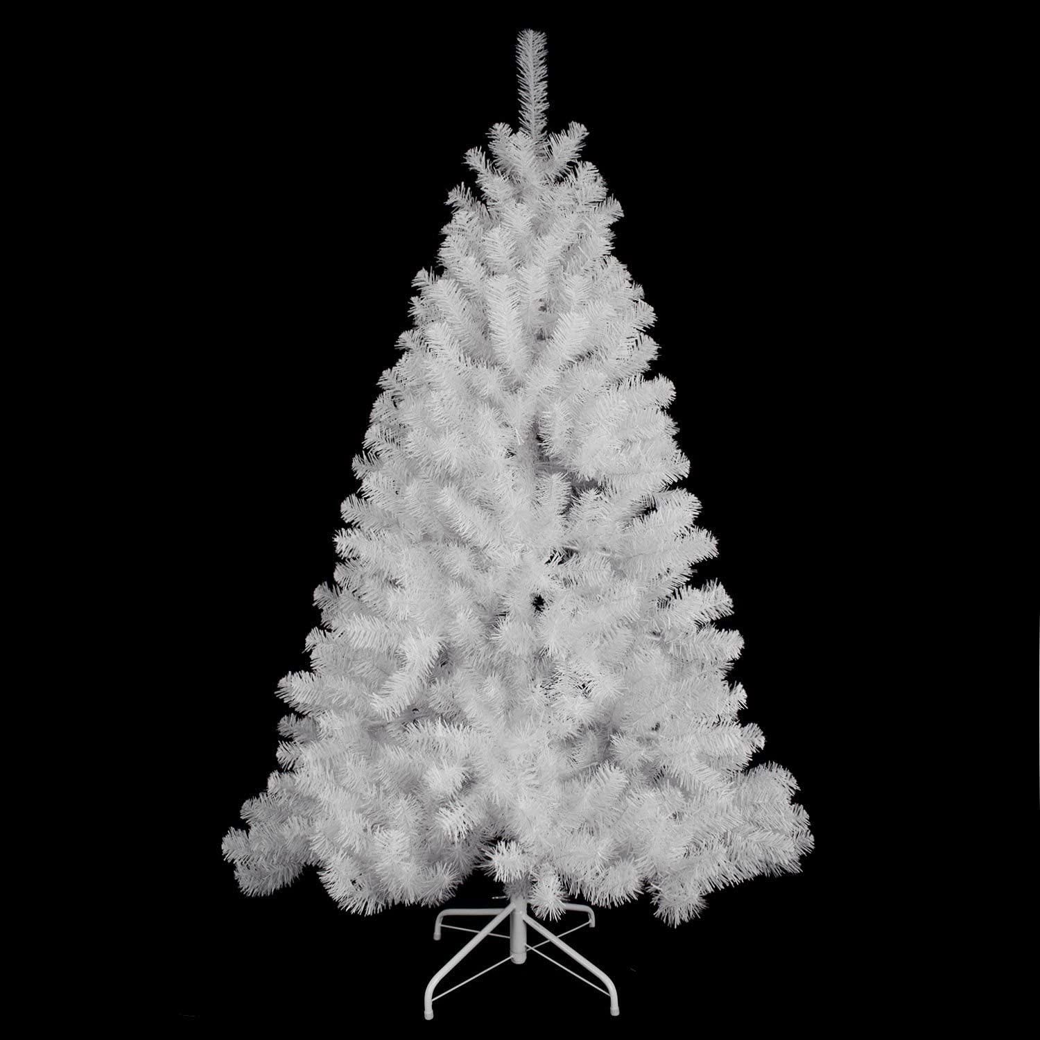 5ft/1.5m Alaskan Pine White Artificial Christmas Tree Bushy 390 Tips with Metal Stand Xmas Home Decorations - Image 4