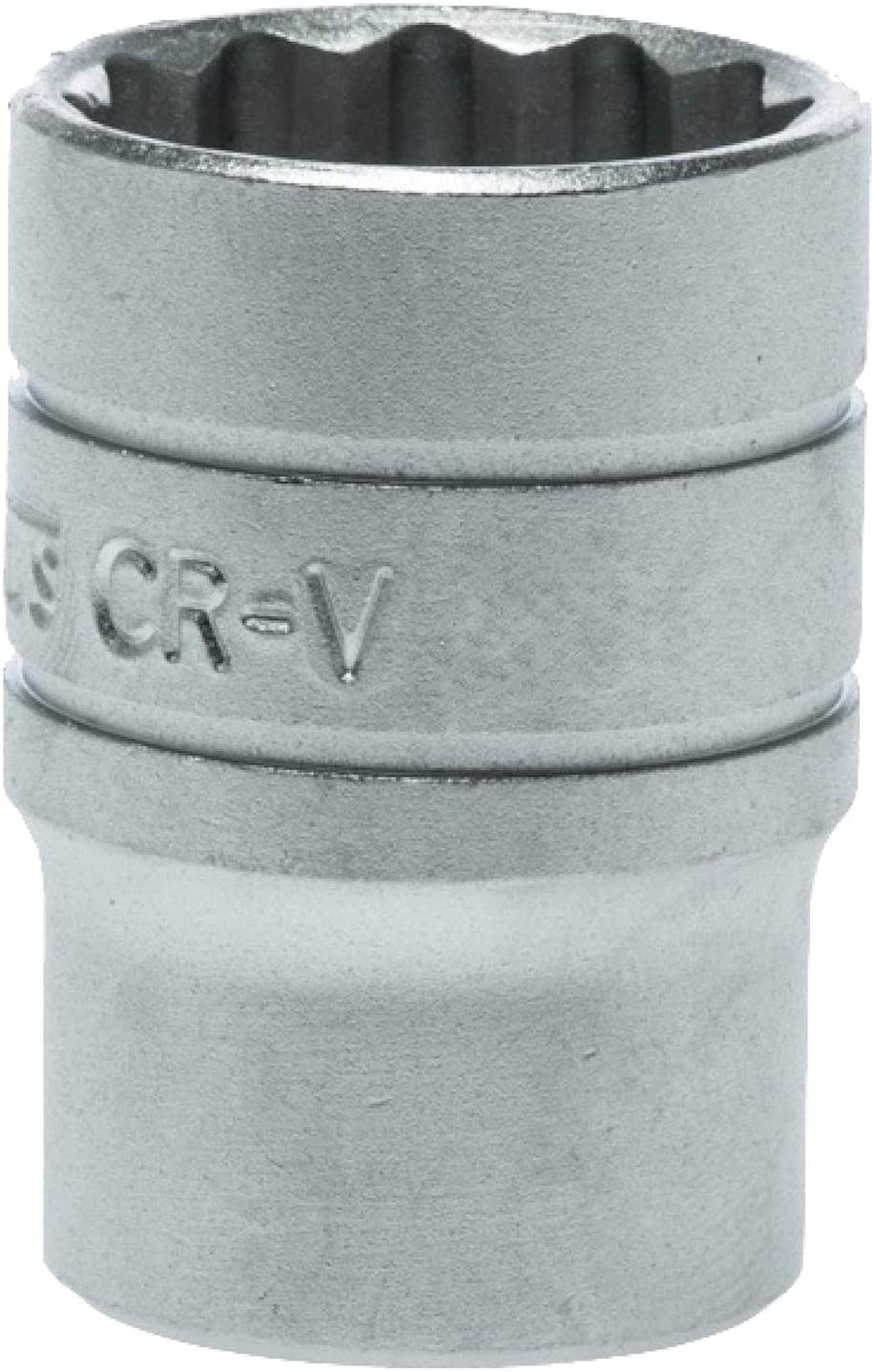 Teng Tools M120523‑C Bi-Hexagon 23mm Socket, Chrome Vanadium Steel, Satin Finish, 1/2in Drive