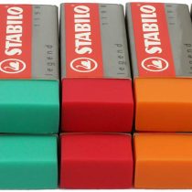 STABILO Legend Plastic Eraser - Assorted Colours - Box of 20