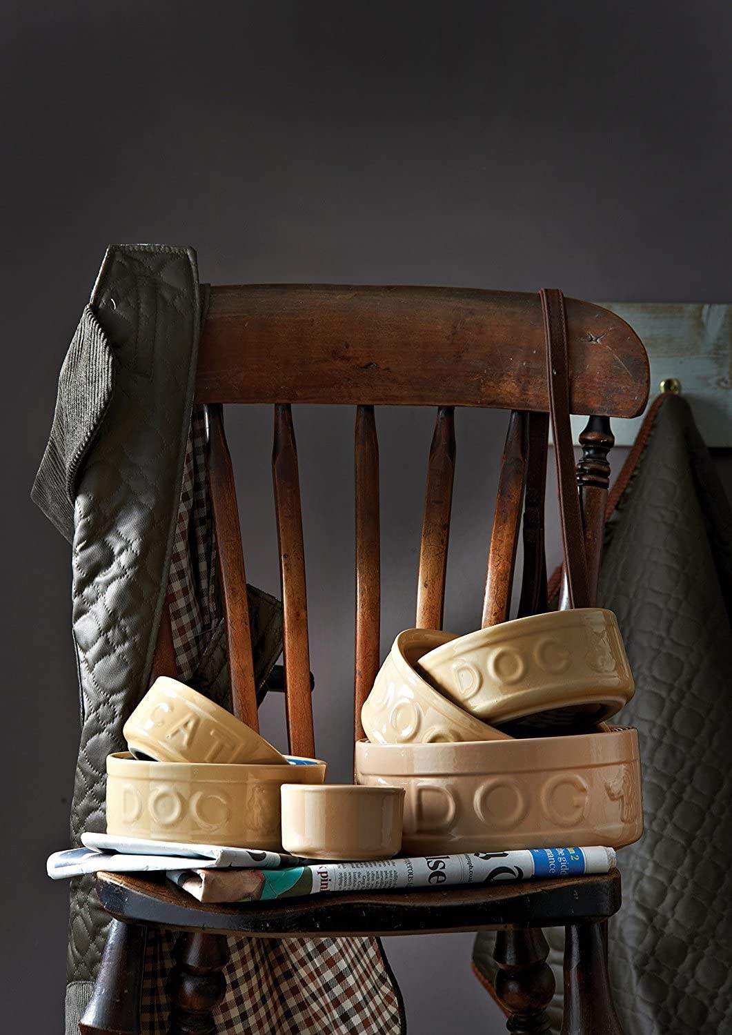 Mason Cash Lettered Dog Bowl, Cane, 20 cm BigaMart