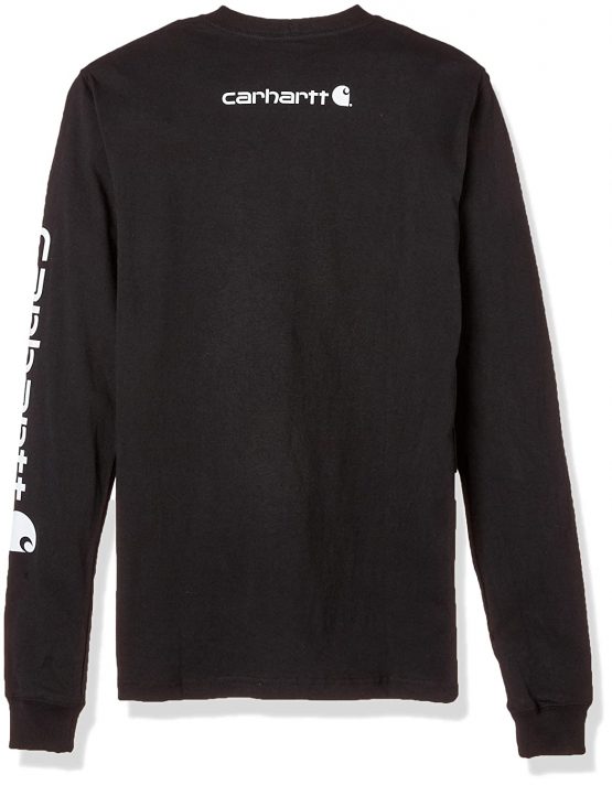 Carhartt Men's Signature Logo Long-Sleeve T-Shirt, Black, S - Image 2