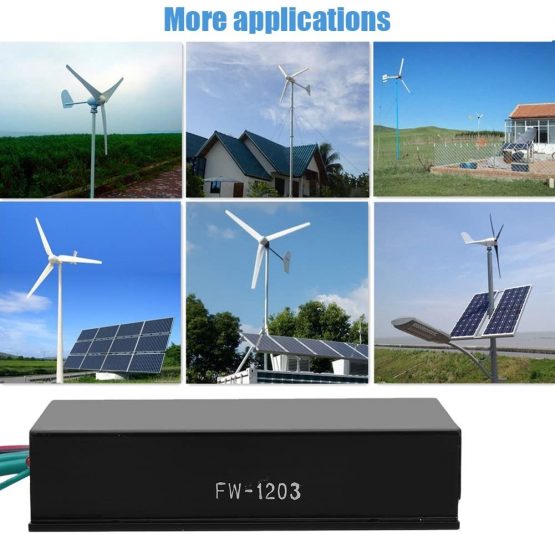 600W Waterproof Wind Turbine Charge Controller 12/24V Auto Wind Turbine Generator Wind Charging Regulator with LED Indicator (12V) - Image 4