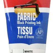 Speedball 2.5 fl. Oz Fabric Block Printing Ink, White, 2.5 oz