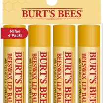 Burts Bees Beeswax Lip Balm Pack, 0.15 oz, 4-Piece