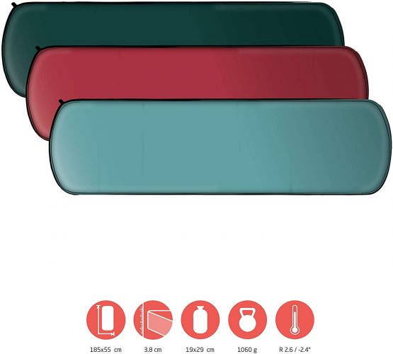 Grand Canyon HATTAN 3.8 M - Self Inflating Camping Mat - 185x55x3,8cm - Image 2