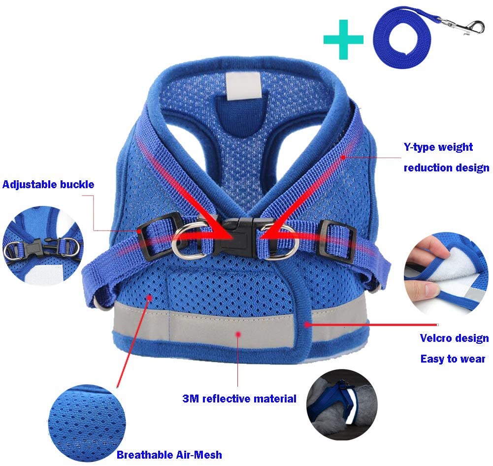 FEimaX Dog Harness and Leash Set, No Pull Adjustable Puppy Harness with Reflective Strip - Image 3