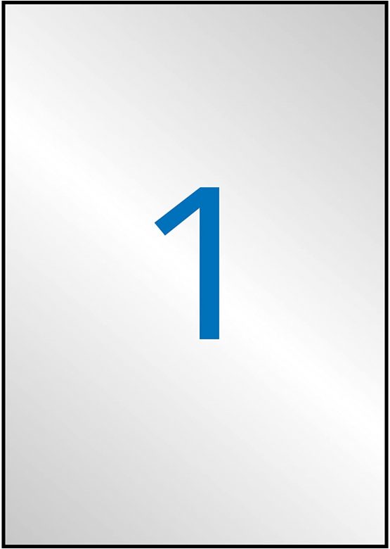 agipa 10071 Nameplate Labels 210 x 297 mm Silver - Image 2