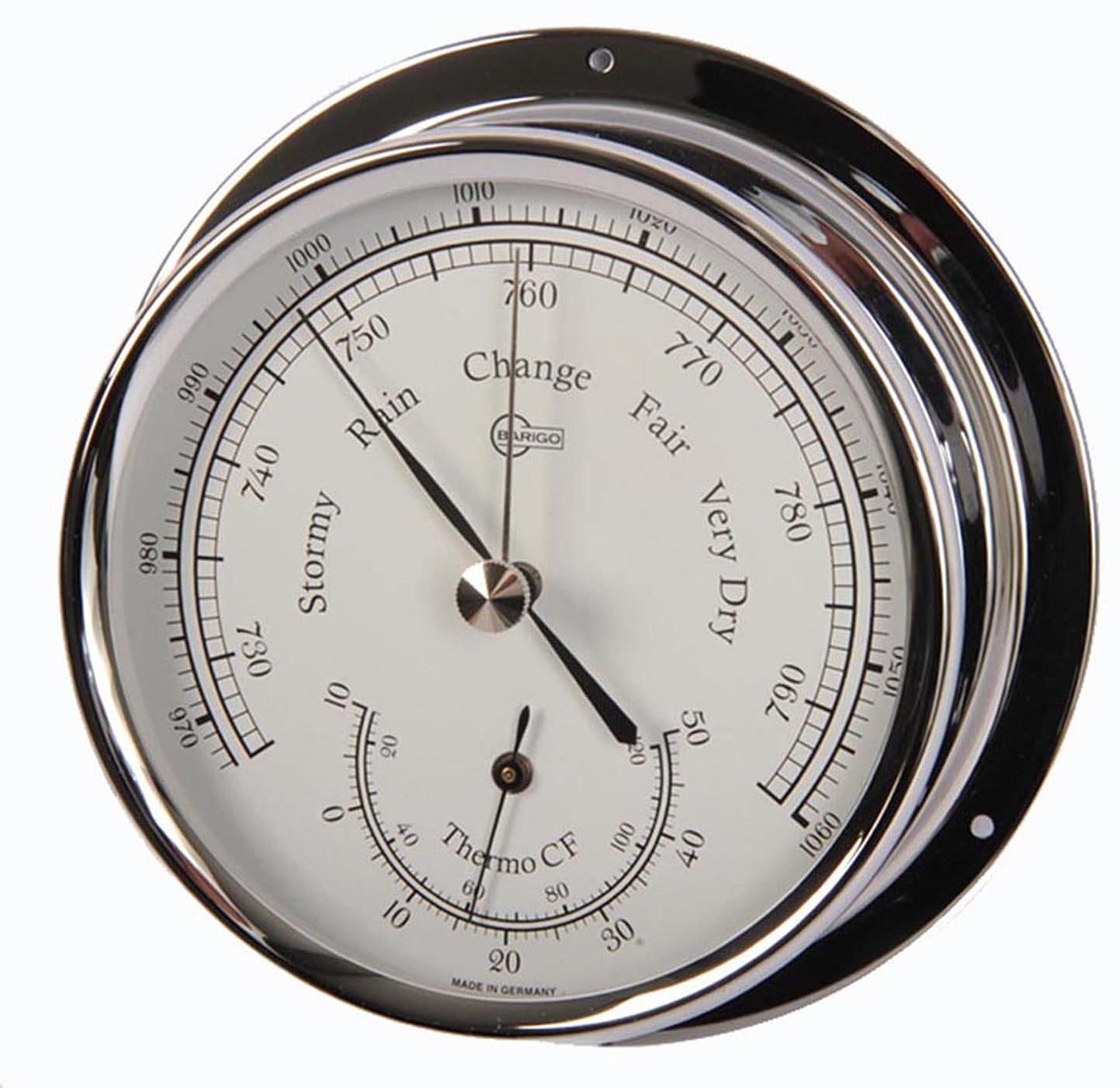 Barigo Regatta Barometer/Thermometer chrome BigaMart