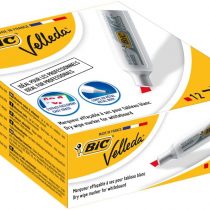 BIC VELLEDA Whiteboard Chisel 1781 Marker 3.5 - 5.5mm Box of 12 - Red