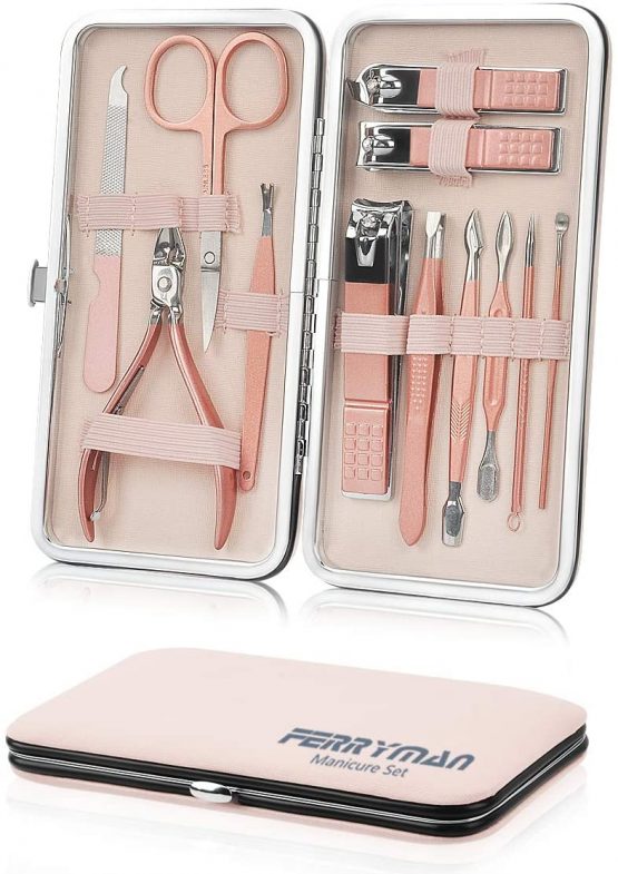 Manicure Sets 12Pcs For Women MOMSIV Fashion Professional Stainless 