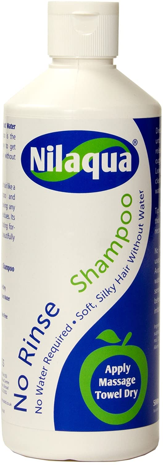 Nilaqua Towel-Off Shampoo 500ml, Waterless Shampoo No Rinse Hair Wash, Ideal for Travel Camping