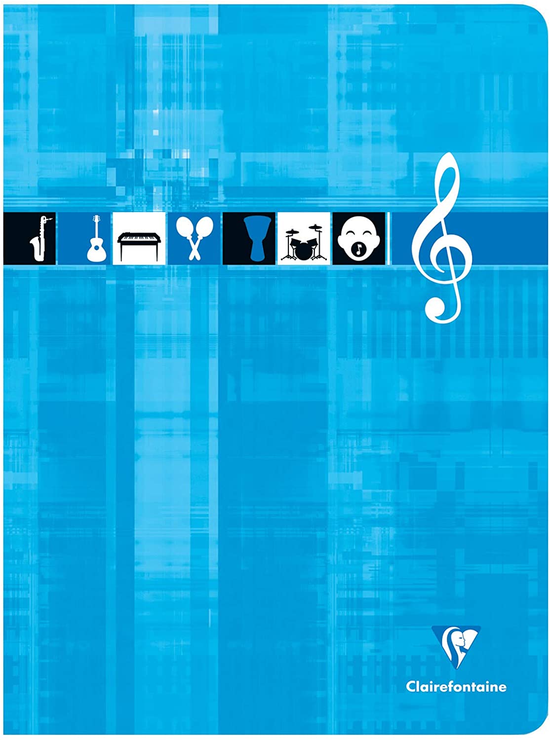 Clairefontaine 3307C A Stapled Notebook of Music and Songs, 24x32, 48 Pages Seyes Ruled and Staves, White Paper 90 g - Image 3