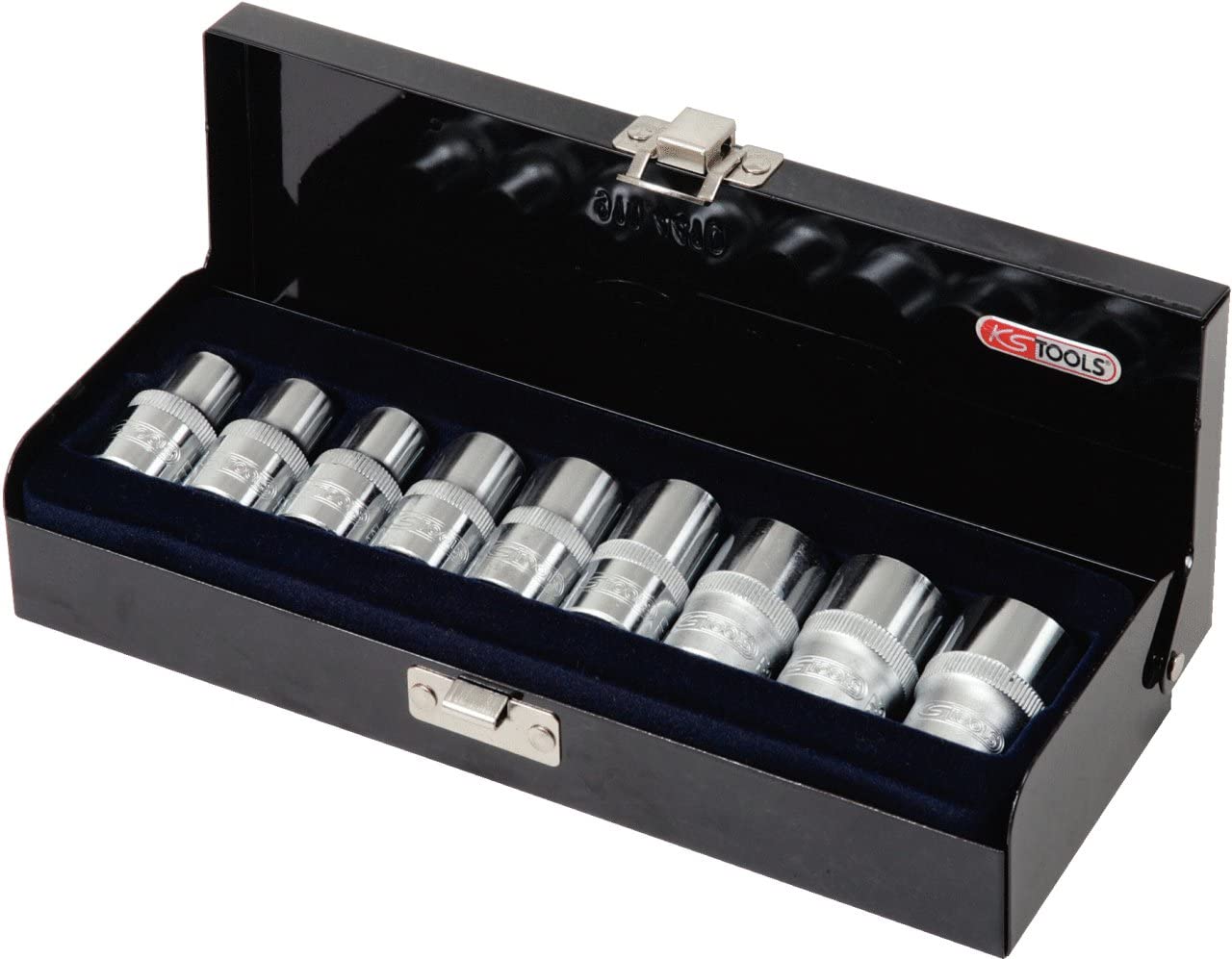 KS Tools 918.4410 E10-E24 1/2-inch Chrome+ TX Socket Set (9 Pieces), Variety pack