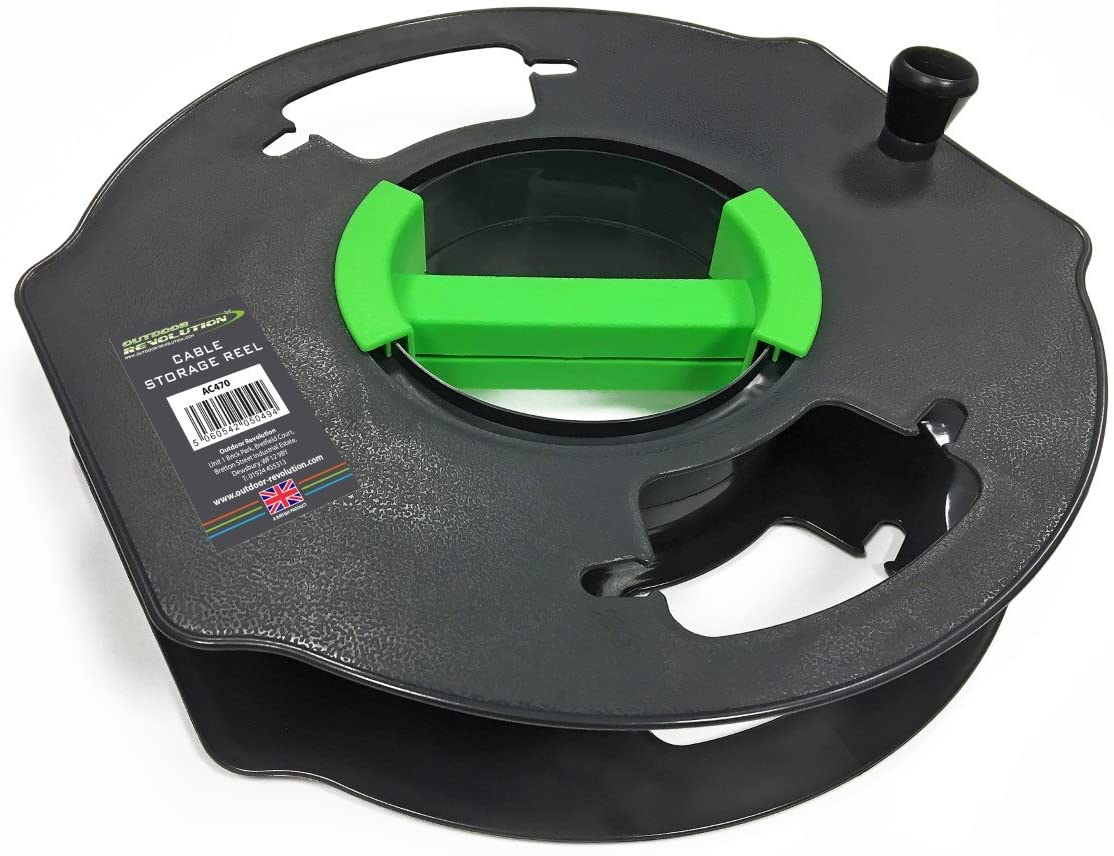 Outdoor Revolution Cable Tidy Reel - For 25M Lead, Green,grey