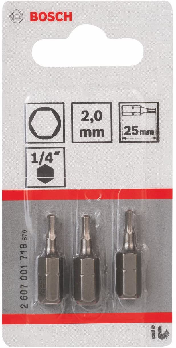 Bosch 2607001718 Extra Hard Screwdriver Bit, Gray, 25 mm - Image 2