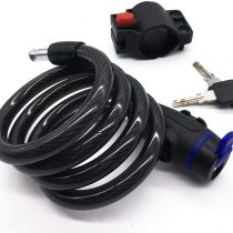 Maveek Bike Lock 1.2M (4-Feet) Steel Coiled Cable Lock with Intergrated Key Lock for Bicycle Outdoors
