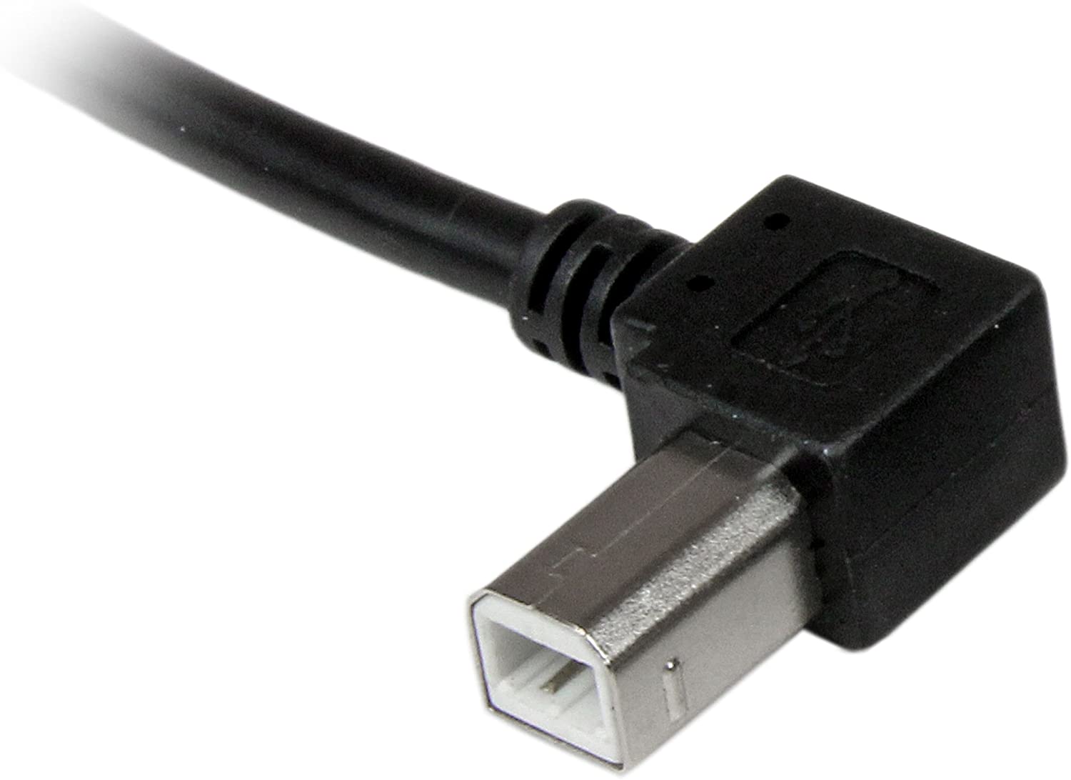 Startech 1m USB 2.0 A to Left Angle B USB Printer Cable, Black, 3 ft/1 m - Image 4