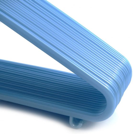 HANGERWORLD 18 Blue Plastic 30cm Childrens Coat Clothes Garment Trouser Skirt Bar Baby Toddler Hangers. - Image 3