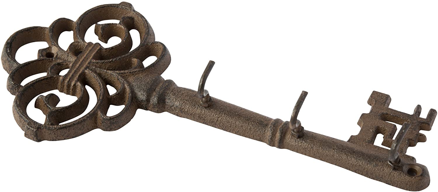 Comfify Decorative Wall Mounted Key Holder, Brown, 10.8 x 4.7 - Image 2