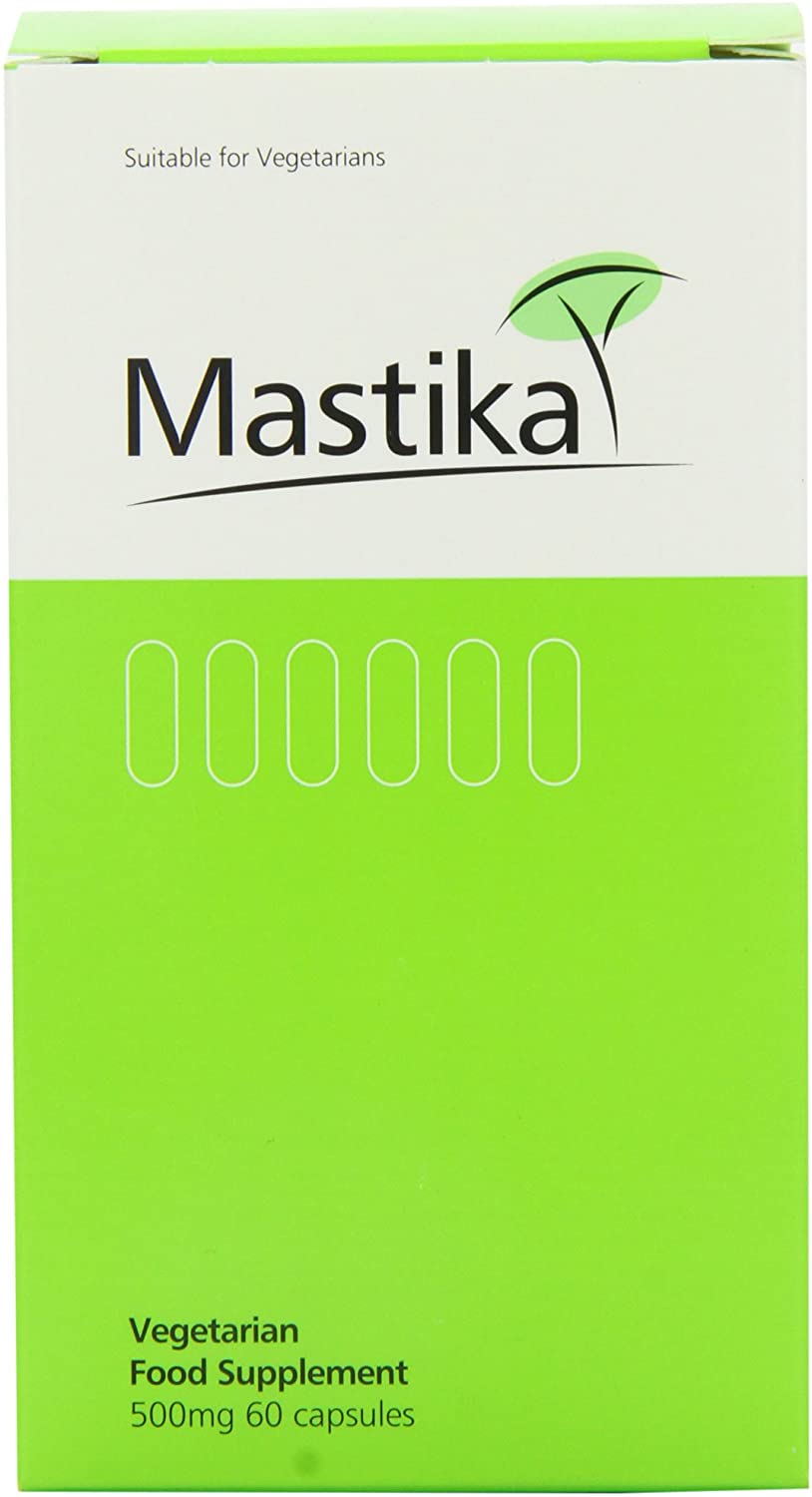 Mastika 500mg Mastic Gum - Pack of 60 Vegetarian Capsules, 60 count (Pack of 1)