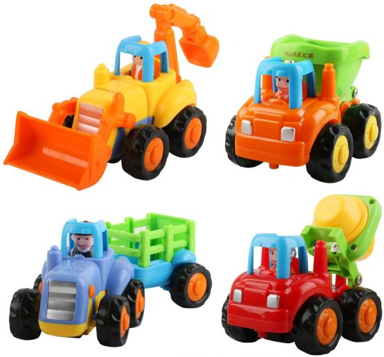 Pull Back Cars,6 Pcs Cars Toys for 1 Year Old+ Baby Toddlers,Early Educational Car Toys,Push and Go Vehicles Set,Mini Friction Powered Vehicle Play for Kids Boys and Girls Christmas Birthday Gift