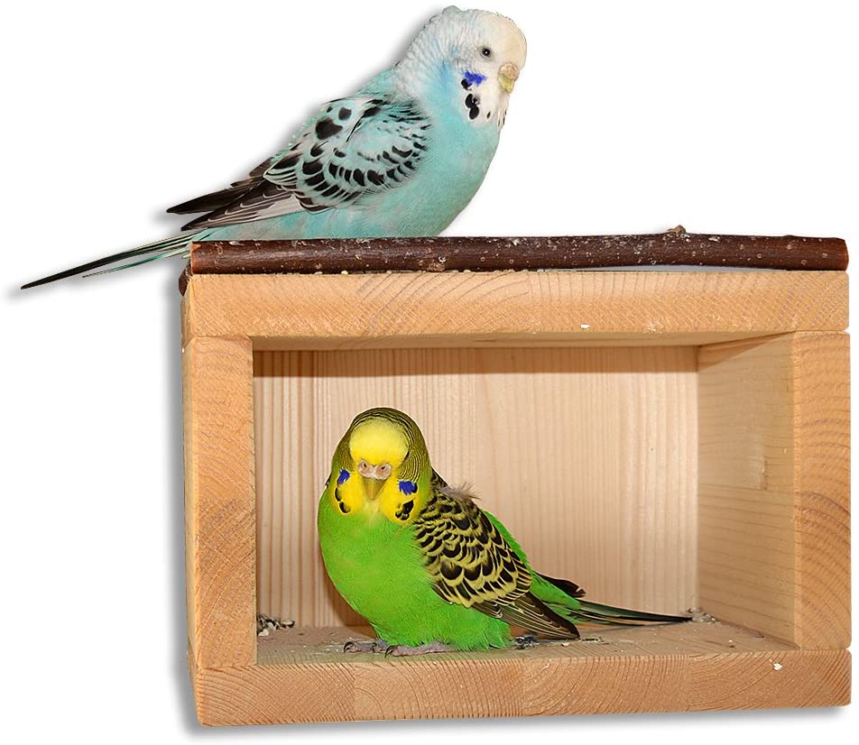 Sweet bird house, protection home for the bird cage or aviary, Brown, 1 Stück (1er Pack)