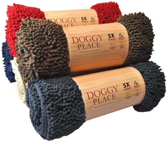 My Doggy Place Microfibre Dog Mat, Super Absorbent, Durable, Quick Dry, Washable, Anti Mud, Keeps Your House Clean (Brown, Medium) - 78,7 x 50.8 cm