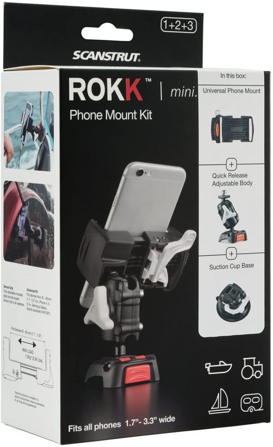 ROKK Mini Suction Cup Phone Starter Kit, Black/Red/White, One Size - Image 2