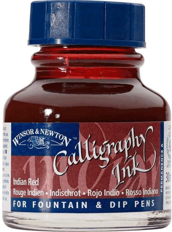 Winsor & Newton Calligraphy Ink Bottle, 30 ml - Indian Red , 1111317