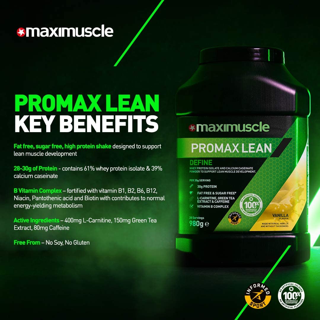 Maximuscle Promax Lean | Whey Protein Sports Supplement Powder for Weight Loss and Lean Muscle Development | Banoffee, 980g - 28 Servings - Image 4