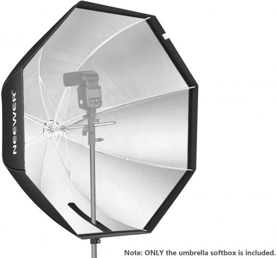 Neewer 32 inches/ 80 centimeters Octagonal Softbox Umbrella with Red Edges and Carrying Bag for Portrait or Product Photography, Suitable for Canon Nikon Sony Speedlite, Studio Flash (Black) - Image 3