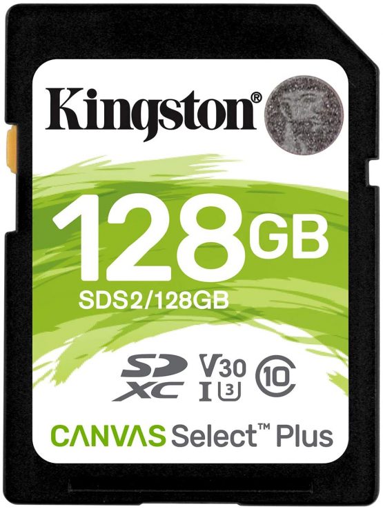 Kingston SDS2/128GB Canvas Select Plus SD Card Class 10 UHS-I